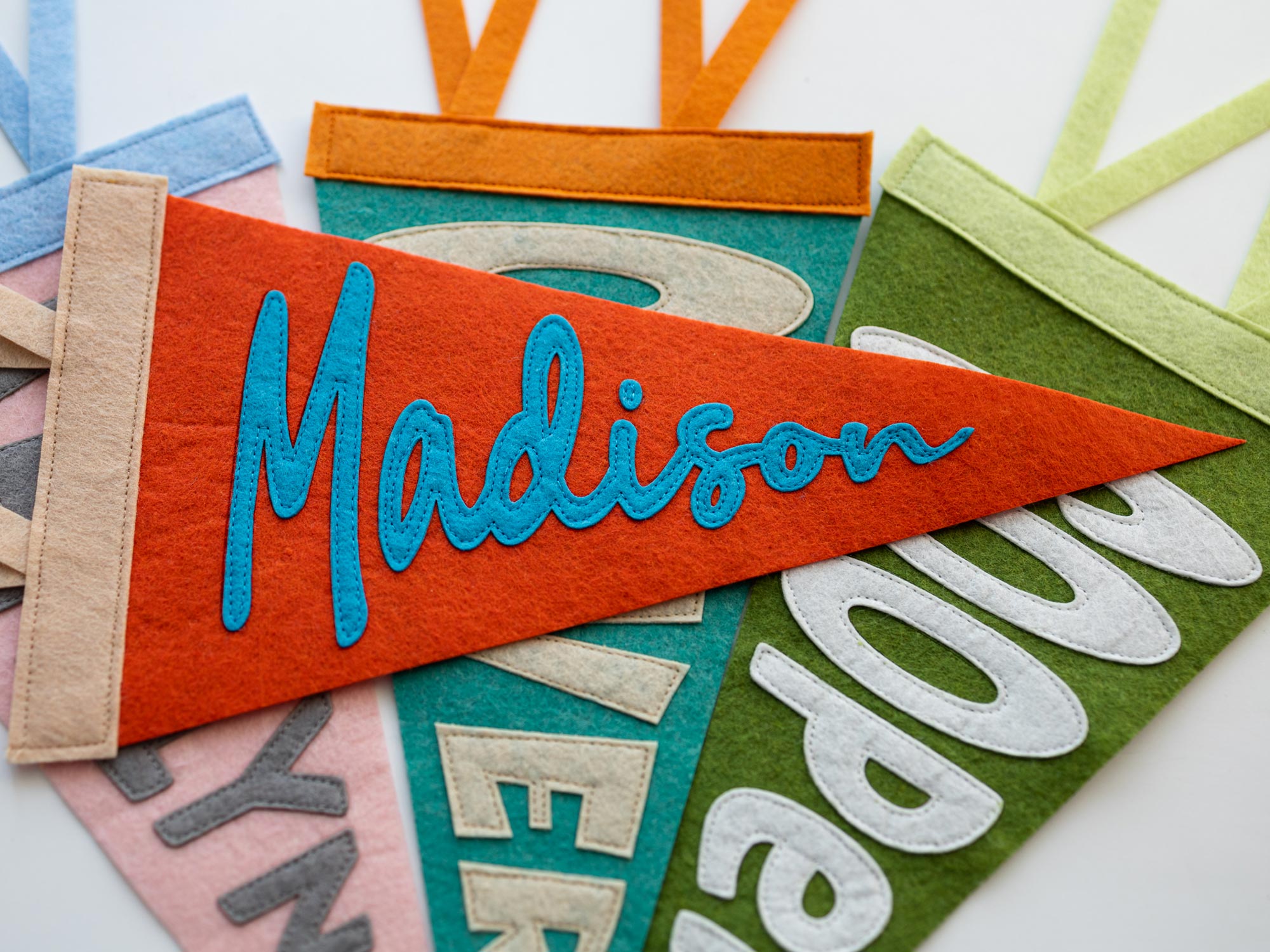 Personalized Name Pennant for Nursery Room Decor, Specify the Colour by Yourself