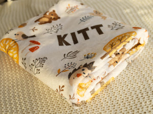 Forest Friends Personalized Baby Name Blanket, Baby shower gift, Baby Name Blanket, Baby Girl Blanket, Baby Boy Blanket, Baby Gift