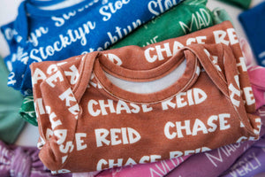 Personalized Name Gown Newborn Baby