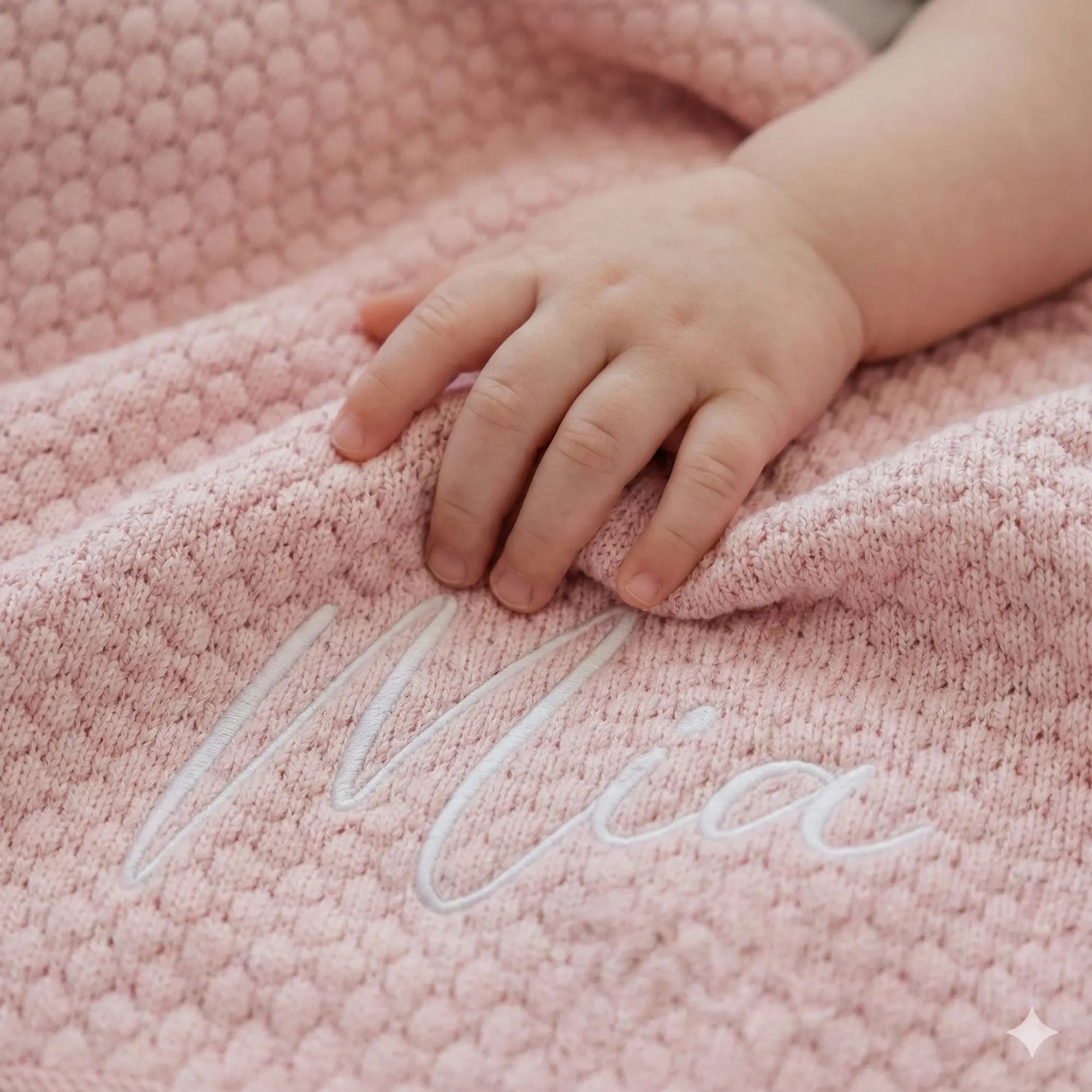 Personalized Knit Cotton Baby Blanket