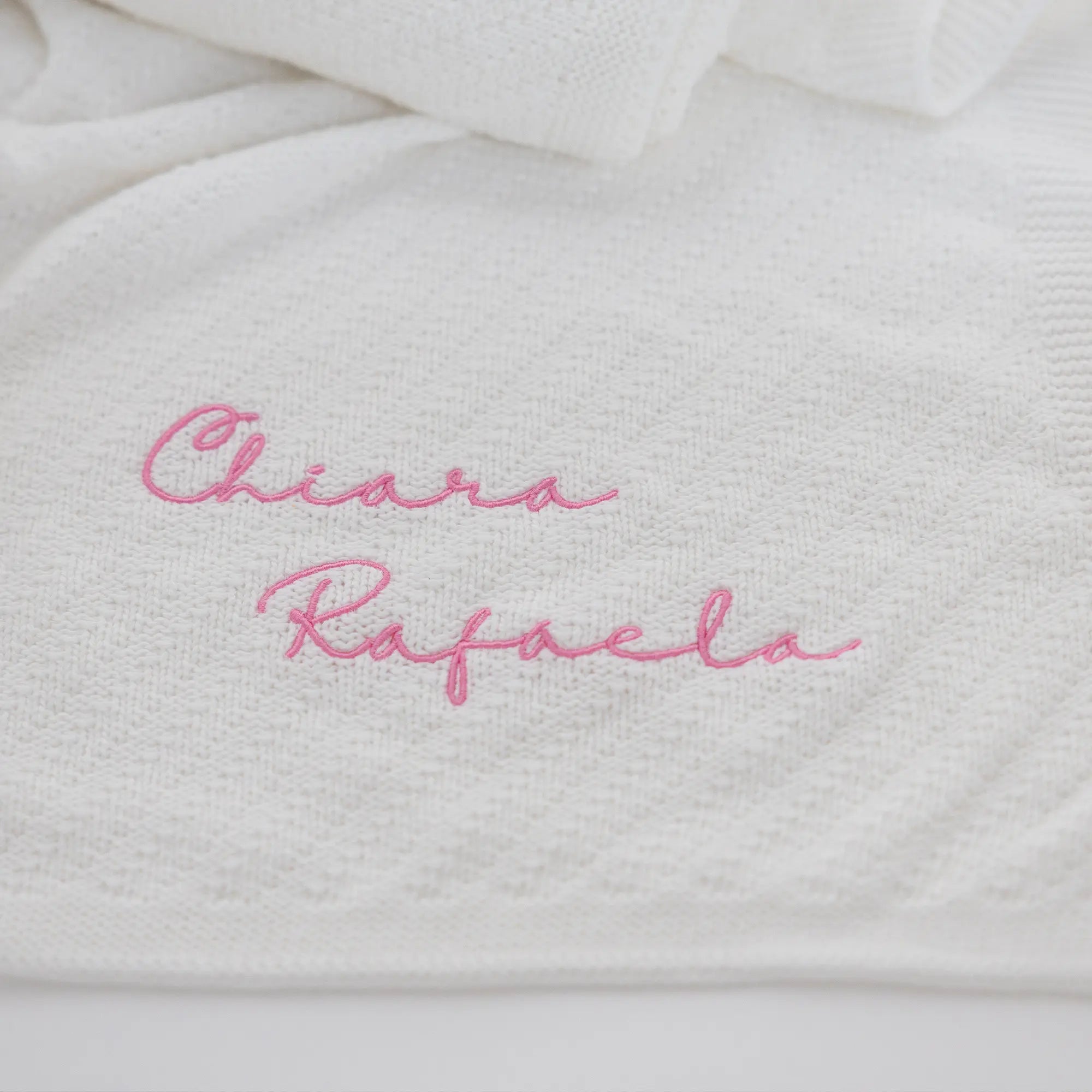 Personalized Knit Cotton Baby Blanket