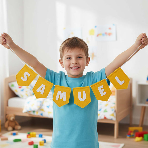Personalized Name Bunting, Custom Felt Banner