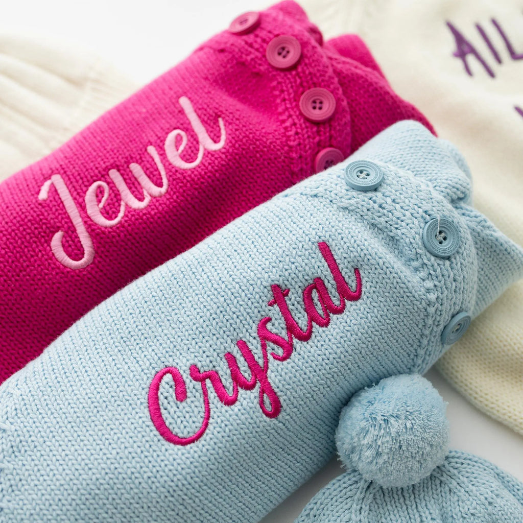 Embroidered Baby Romper Set: Personalized Newborn Cotton Bodysuit