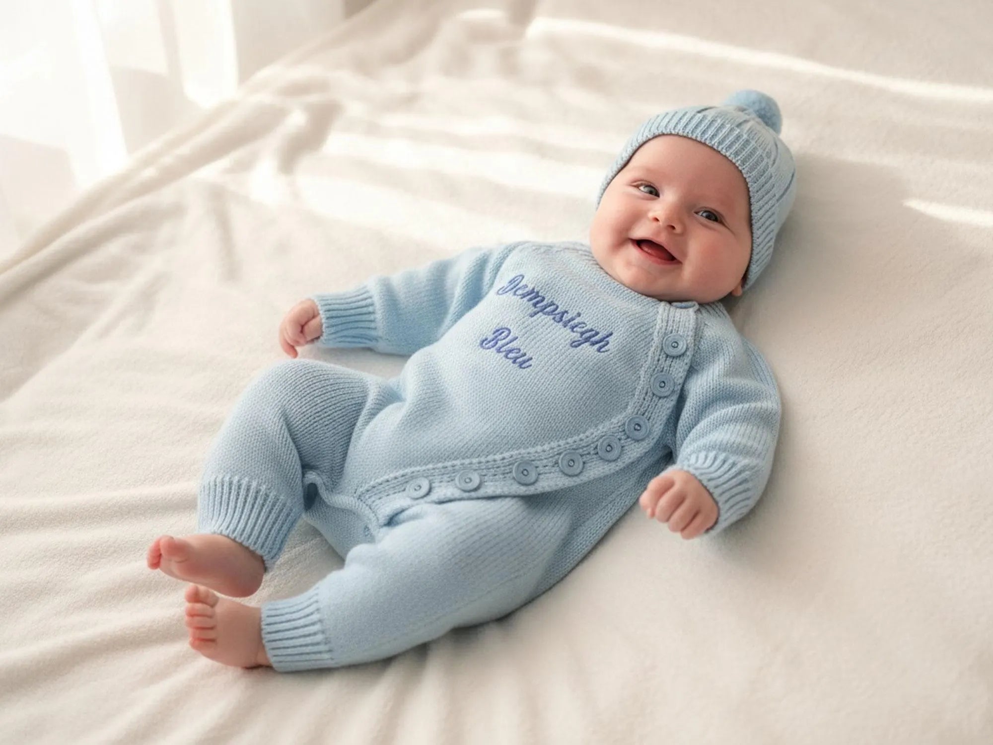 Embroidered Baby Romper Set: Personalized Newborn Cotton Bodysuit