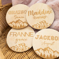 Mountain Baby Name Announcement  | Wooden Baby Name Announcement Sign | Name Reveal Plaque | Birth Announcement Sign |Baby Shower Gift