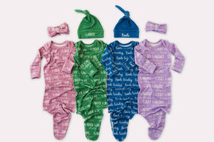 Personalized Name Gown Newborn Baby