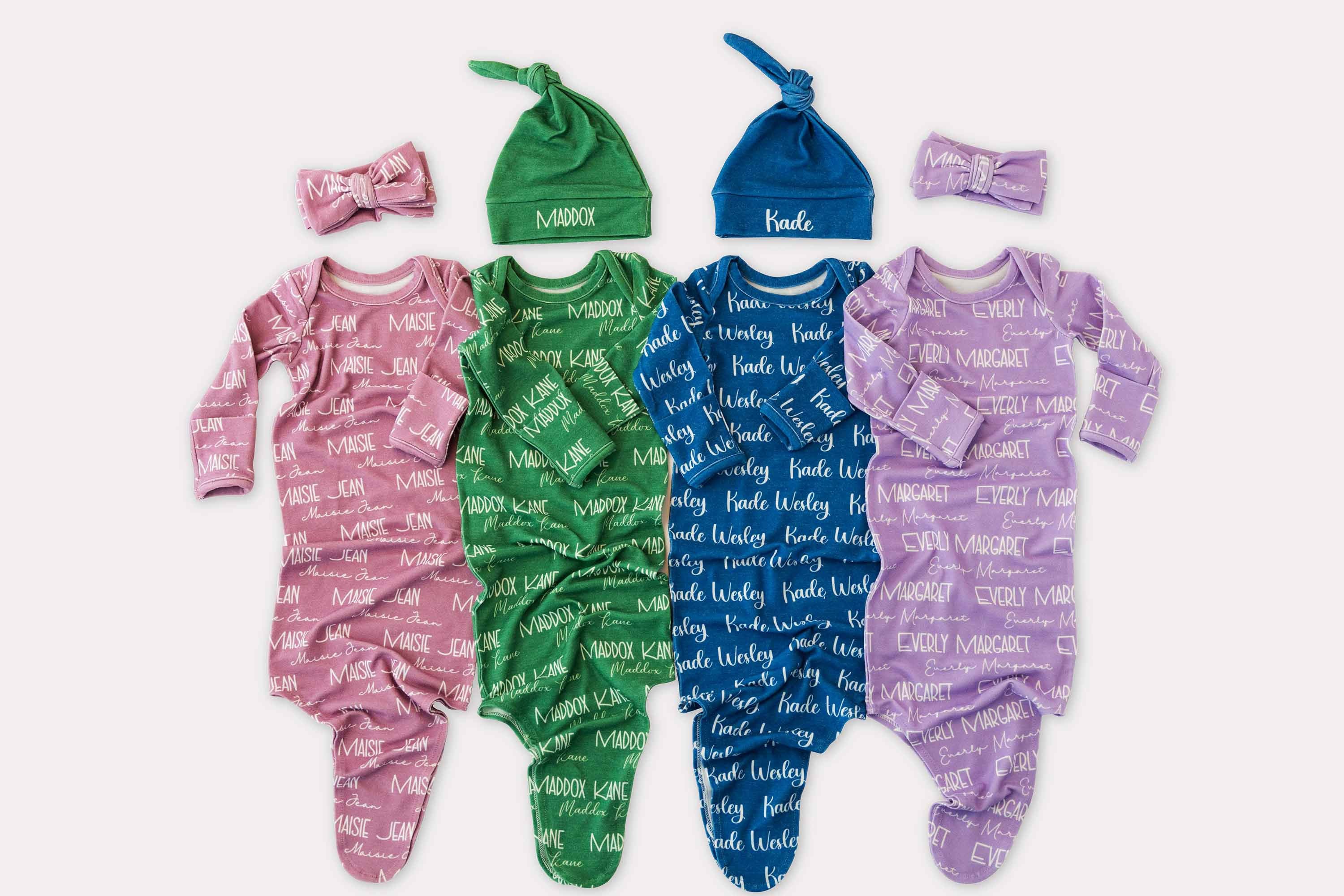 Personalized Name Gown Newborn Baby